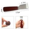 DIY Lederhandwerk-Werkzeug Holzgriff Edelstahl Leder Schneidemesser Leder Schaufelmesser für die Lederbearbeitung