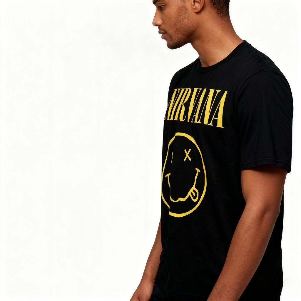 New Nirvana Rock Band Mens 100cotton Tshirt Hiphop Style Mens and Womens Oversized Y2K Tee Casual Loose Outdoor Street