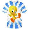 Verkaufe Sommer-Modetrend T-Shirt 3D-Druck niedliches Entenmotiv lässig und bequem Rundhalsausschnitt Oberteil