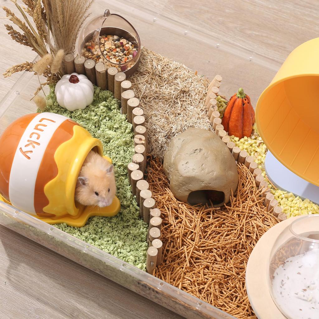 Tafit Hamsterversteck, Keramik-Honigtopf-förmiges Kleintierhaus, Geeignet für alle Jahreszeiten, für Hamster, Rennmäuse, Mäuse und andere Kleintiere