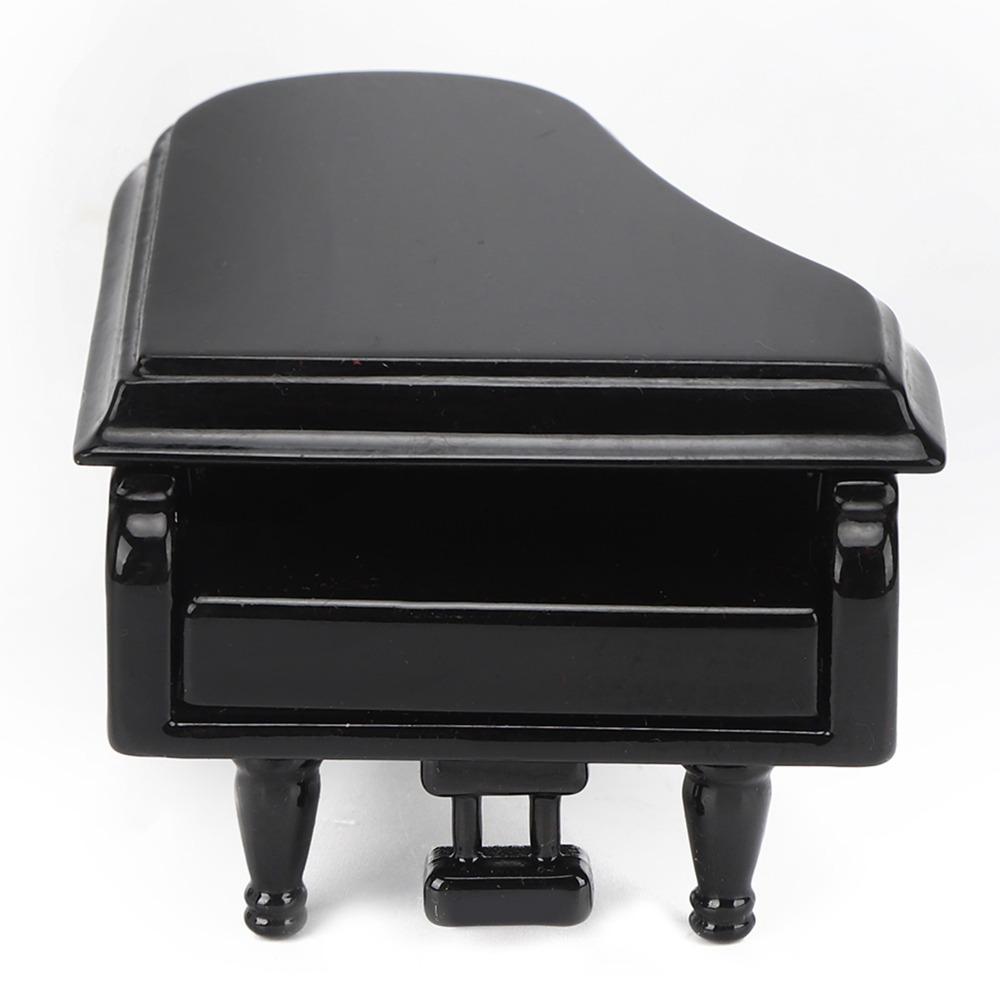 With Pedal Miniature Piano Basswood Wooden Grand Piano  Collectible Ornament