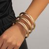 Exaggerated metal arc plain ring bracelet bracelet wide surface multi-layer simple bracelet