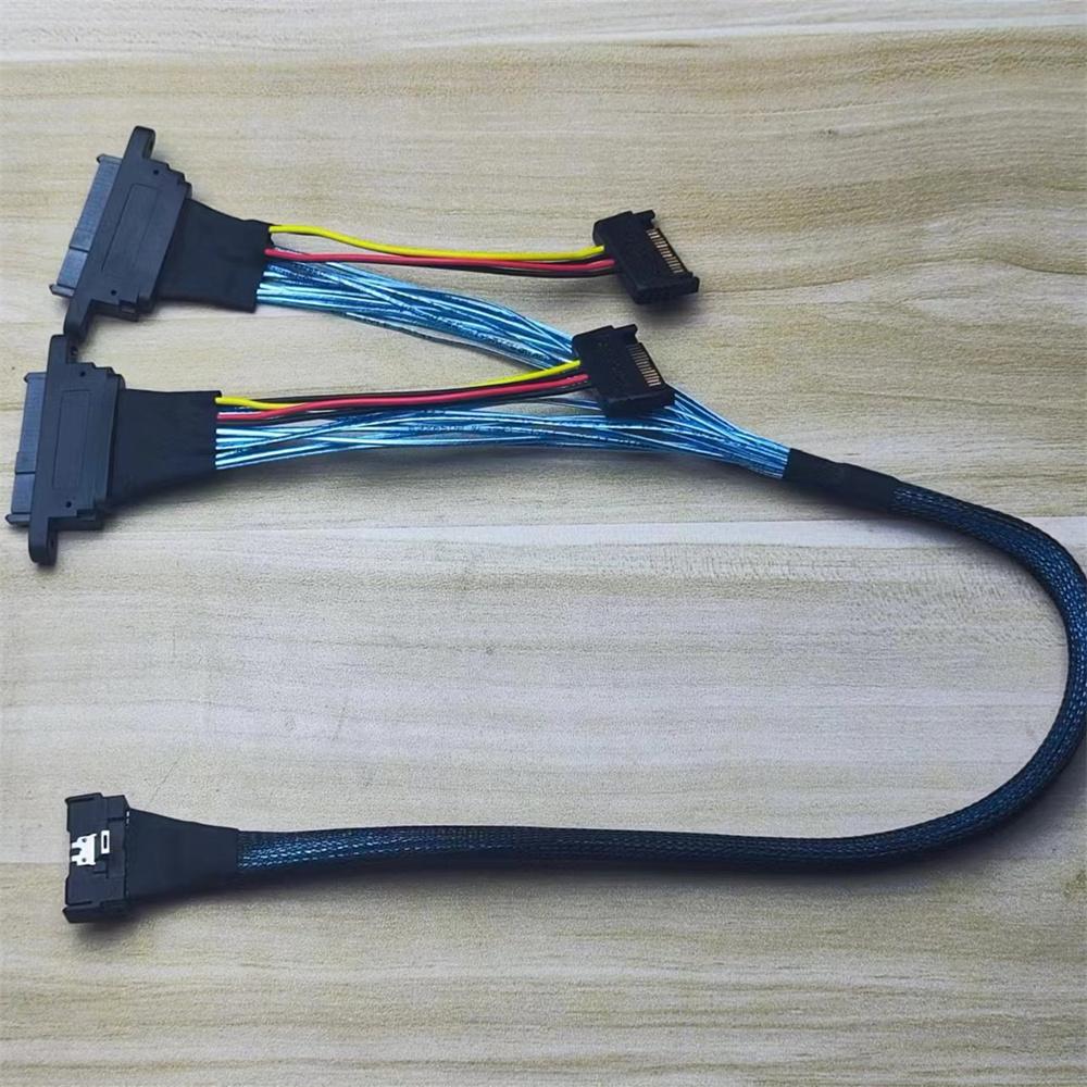 

Slim SAS SFF-8654 MCIO 8I To SFF-8639 U.2 U2 Solid-state Drive Data Cable 50cm