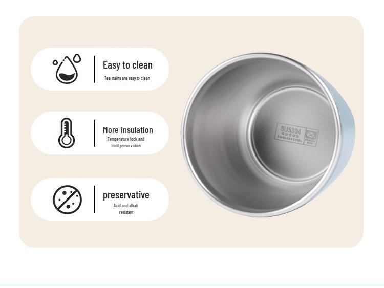 304 High-End Outdoor Office Coffee Tumbler – Colorful, Portable, and Insulated