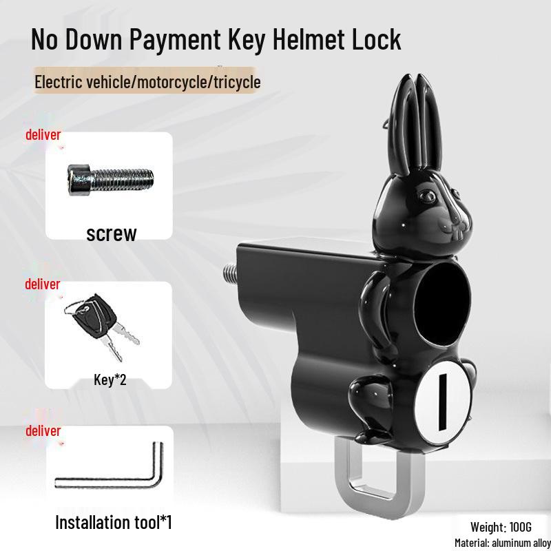 Anti-Theft Electric Bike Helmet Lock - Pry-Proof Fixed Hook for Bicycles