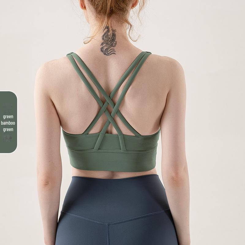 High-Intensity-Sport-BH für Damen mit überkreuztem Rücken – stoßfeste Yoga-Weste