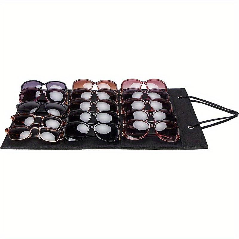 Bolsa de Parede para Sala de Maquilhagem Multifuncional Dobrável Caixa de Exibição de Óculos de Sol Bolsa de Armazenamento de Óculos de Sol Bolsa para Organizar Óculos