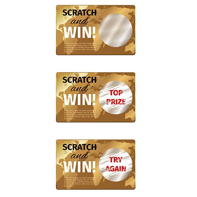 Scratch-off Silver Adhesive Sticker Labels, 300 pcs/roll