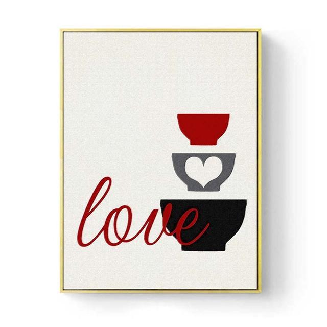 

Nordic Kitchen Wall Art Холст Картина Посуда Посуда Плакат Печать Современный Минималистский Настенный Рисунок Для Столовой Домашний Декор 21cm×30cm NoFrame
