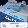 Aluminum Alloy Clip-on Hub with Independent Power & Heat Dissipation for Desktop Storage Expansion