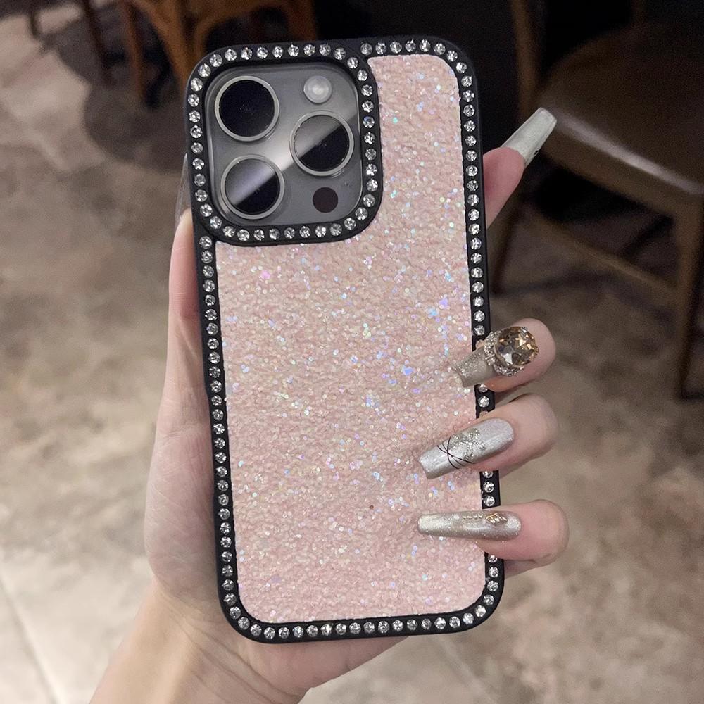 Luxury Glitter Sequins Diamond Case For iPhone 11 12 13 14 15 16 Pro Max Plus Sparkle Rhinestone Shockprook Hybrid Bumper Cover
