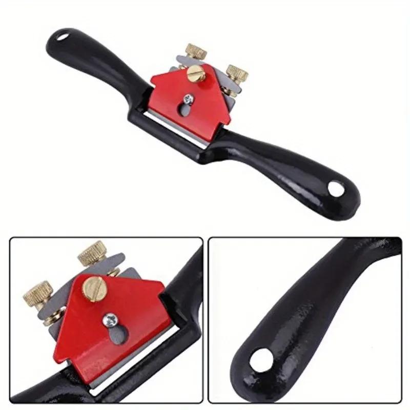 9/10 Inch Mini Woodworking Hand Planer Adjustable High Speed Steel Blade Sharp Hand Planing Tool for Carpenters 1pc