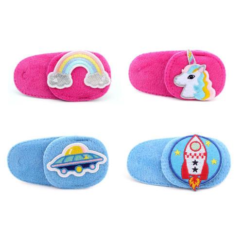 

Felimoa Eye Patch Eye Mask for Right Eye, Training Eyeglass Cover for Kids, 2 Colors, Set of 4