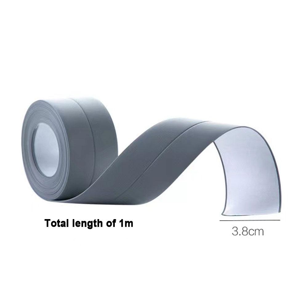 1 Roll PVC Sealing Strip Tape for Bathroom Bath Toilet Kitchen Caulk Tape Self Adhesive Waterproof Wall Sticker Mold Proof Tapes