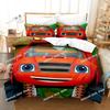 Set de așternut Blaze Cartoon Monster Machines Cearșaf de plapumă imprimat single Huse de pernă Seturi de 3 piese Dimensiuni pentru copii și adulți