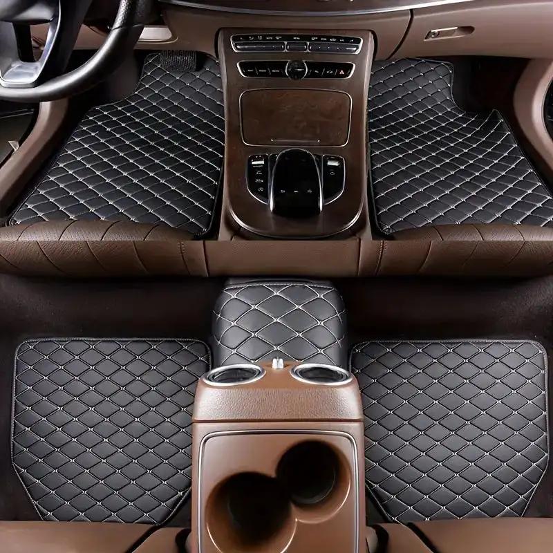 5 Pcs Waterproof Leather Car Floor Mats Universal Auto Foot Pad Protector Automobile Interior Carpet Accessories Interior