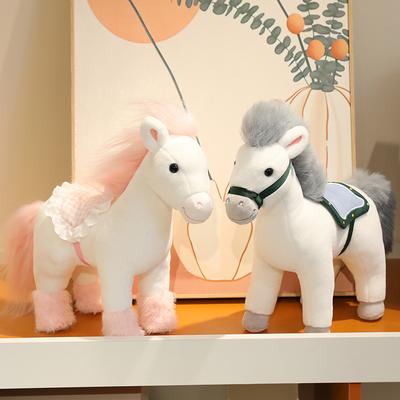 30cm Lovely Horse Plush Dolls Stuffed Animal High Quality Super Realistic Pony Plush Toys Classic Birthday Gift For Children