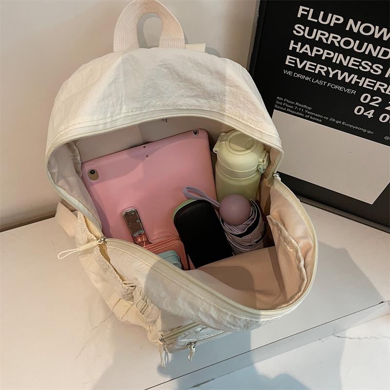 Mochila Ligera de Moda Bolso Diario de Moda Casual Mochila Escolar de Gran Capacidad para Estudiantes Diseño Minimalista para Viajes al Trabajo con Bolsillos Funcionales