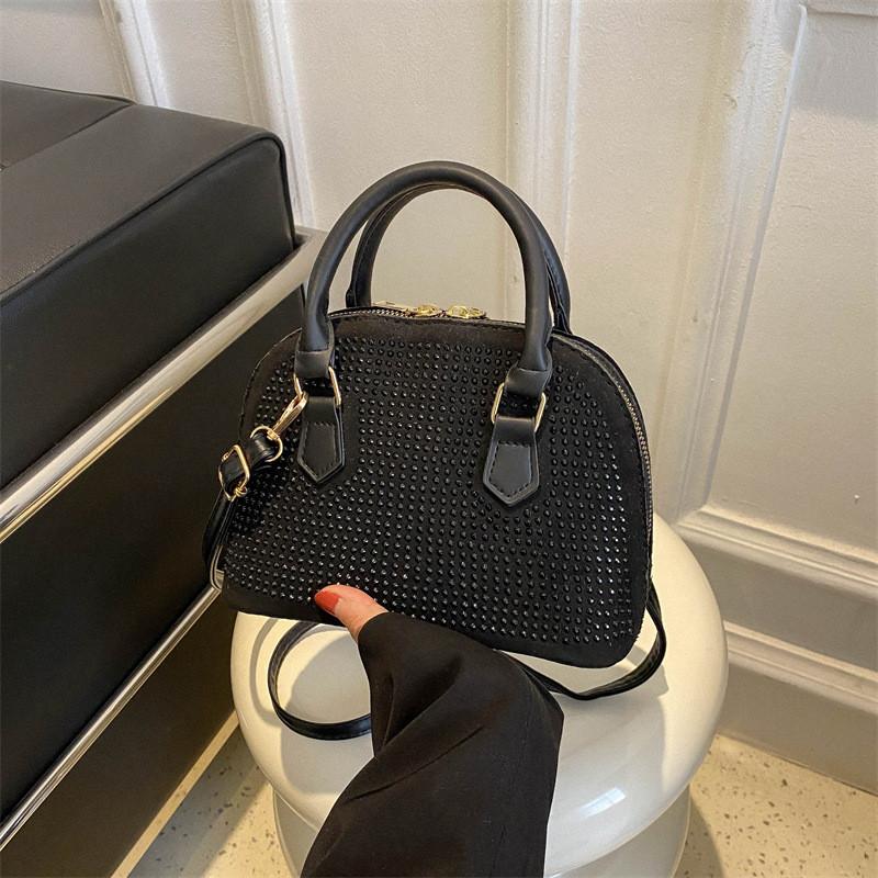 Chic Black Pu Shell Bag Stylish Women's Handbag Trendy Crossbody Tote For Every Day