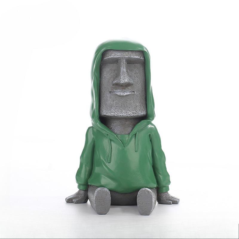 Reunion Island Stone Statue Figurines, TV Cabinet, Home Decoration, Living Room Creativity, Resin Handicrafts