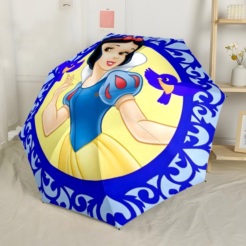 Snow White Royal Garden Automatic Umbrella Compact & Durable 8-Rib Design Compact Design Travel Essential Outdoor Accessory