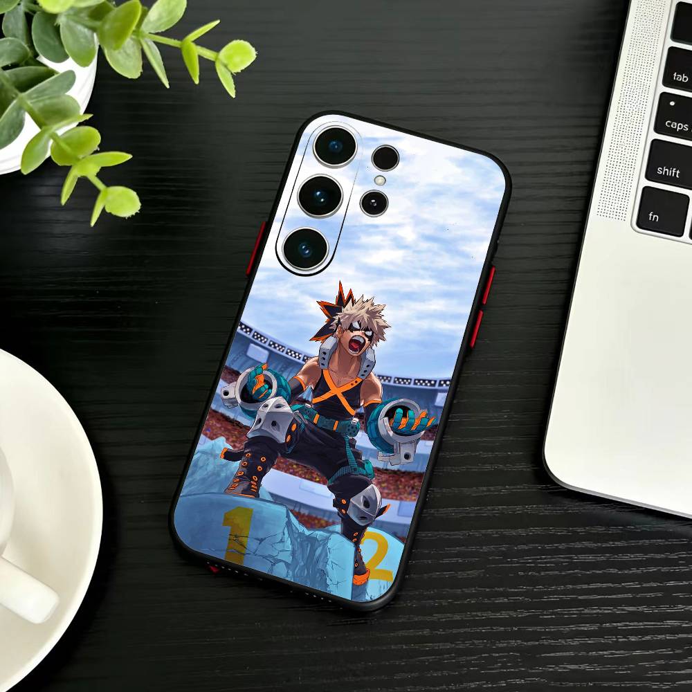 Katsuki Bakugo p-Hero Academia Phone Case For Samsung S26,S25,S24,S23,S22,S21,S20,Plus,Fe,Lite,Others Black Cover