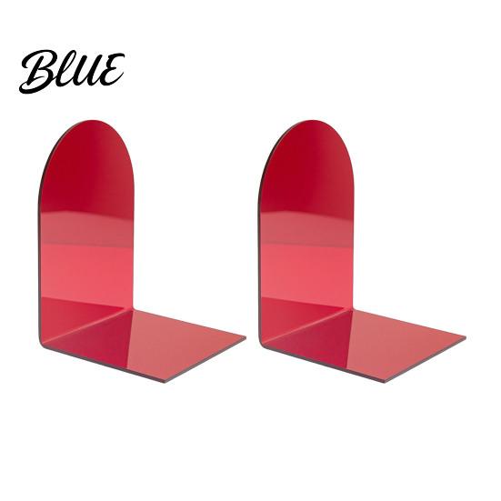 Acrylic Bookends for Shelves 1 Pair Bookends Clear Book Ends Holders Shelves Decorative Arch Home Library Storage Supplies Stopper Bookshelf