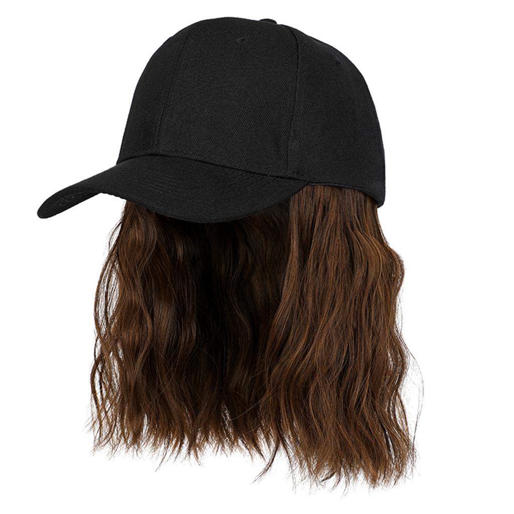 Women Short Curly Hair Cap Fashion Adjustable Baseball Hat with Wig Dress Up Accessories Fashion Bob Wig Hat Headwear