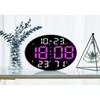 Colorful Ambient Light 12-inch Large Screen Multifunctional Clock, Nordic Simple Living Room Wall Clock, LED Wall Hanging Clock