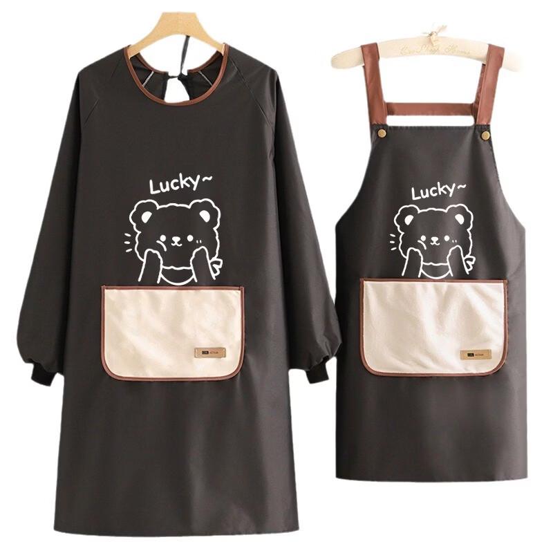 Long-Sleeve Waterproof Kitchen Apron