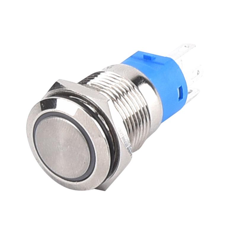 Waterproof Metal Push Button Switch: 12/16/19/22MM, Self-Reset, Momentary, Light, High Current, Self-Locking