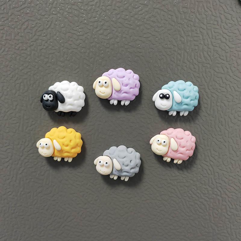 6 Stück Cartoon Schaf Kühlschrankmagnete Heimdeko Ornamente Kühlschrankdekoration Whiteboard Po Nachricht Aufkleber