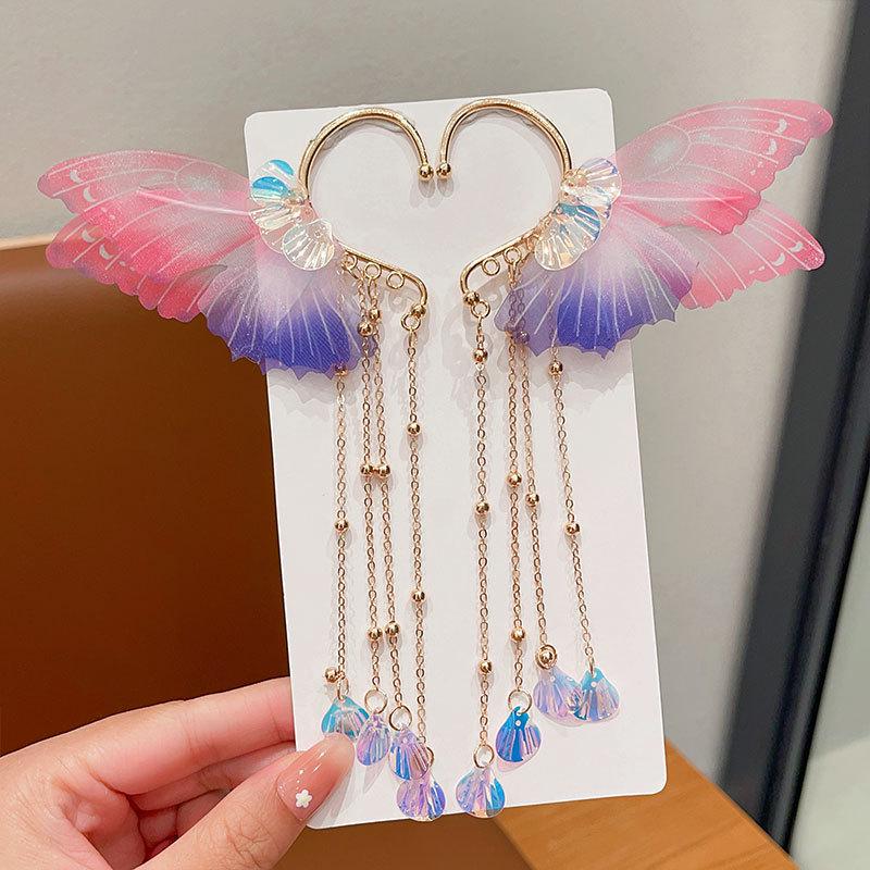 

Детские серьги-кисточки «Русалочка»: Дизайн ракушки «Сказочная бабочка» для маленьких принцесс No Size