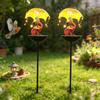 Solarbetriebene Vogelfutterstation, Gartendekoration, Solarleuchten mit Schirm, dekorative Wegleuchten, Gartendekoration, Vogelfutterstation