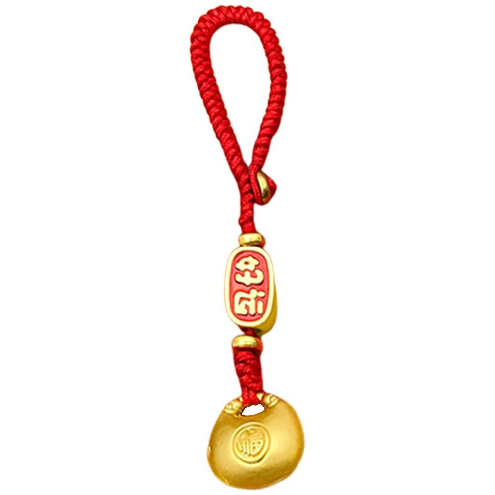 Rope Woven Lucky Keychain Chinese Style Car Keyring Creative Fortune Bag Pendant  Women