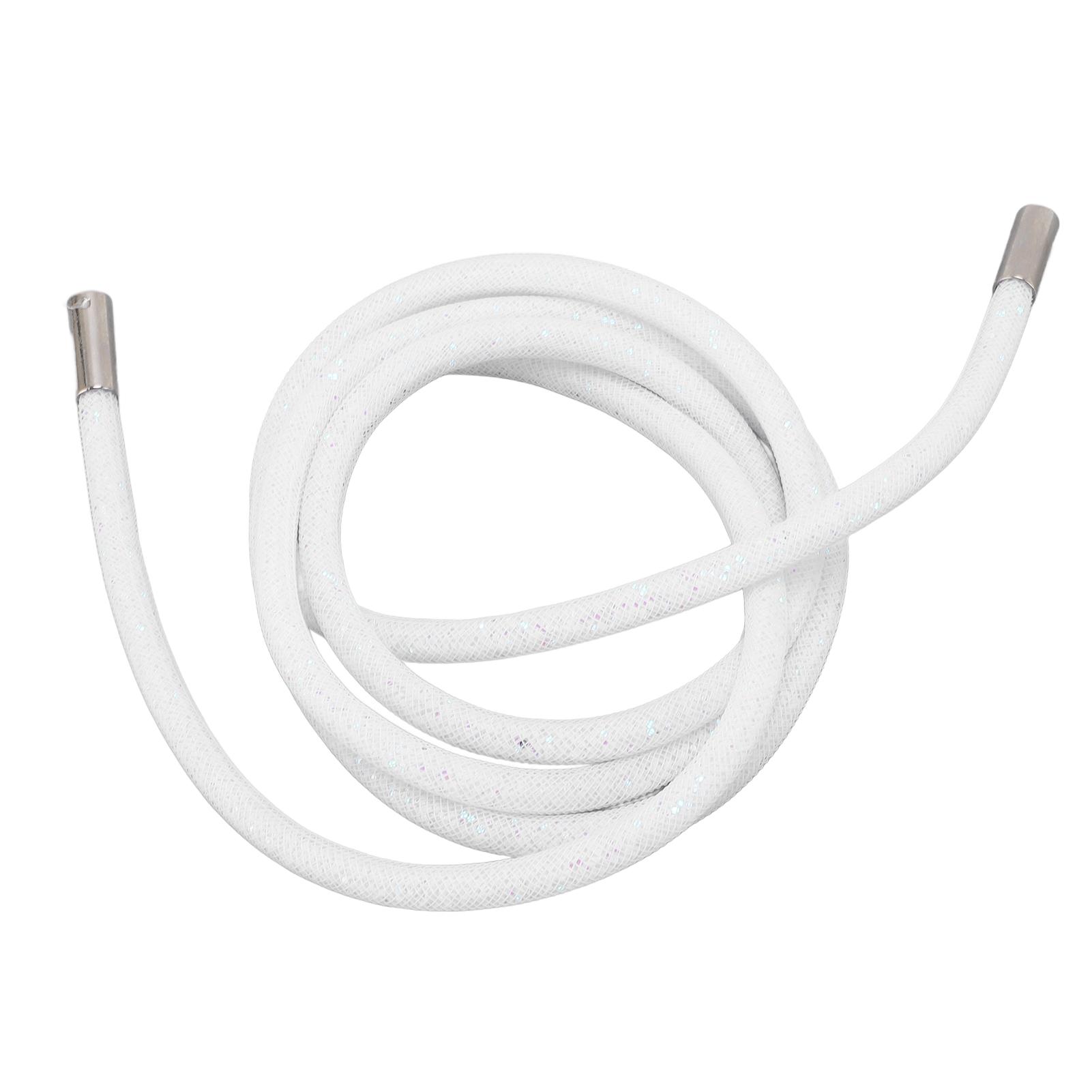 

Блестящий веревочный пояс для толстовок с капюшоном, круглый шнур, отделка пайетками, для спортивных брюк 138 см, длина L, розовый белый