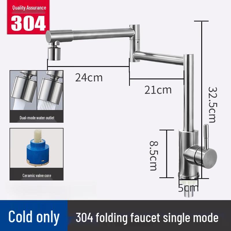 TLXT Stainless Steel Kitchen Faucet with Pull-Out Sprayer