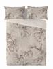 Pościel lniana linen druk 160x200 liście monstera 01
