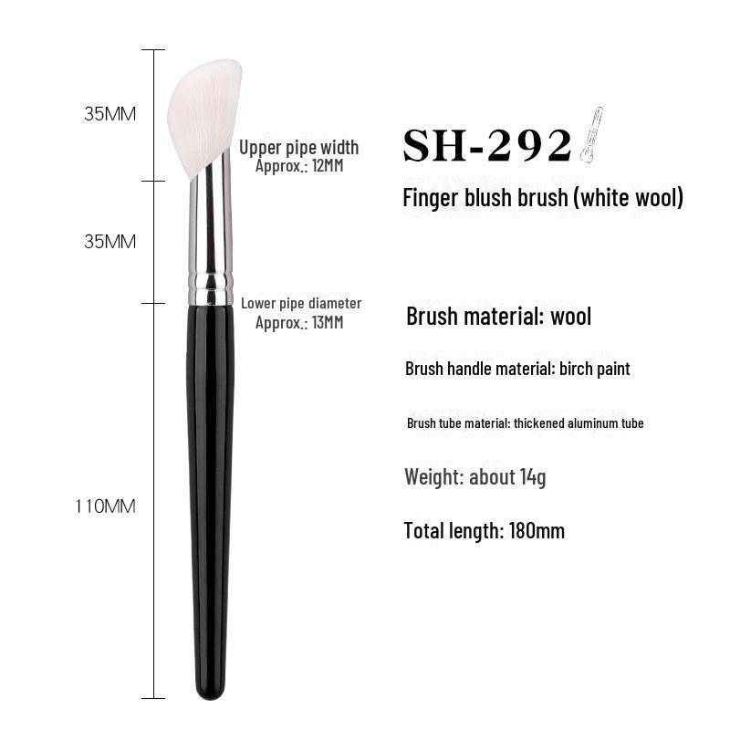 

Скошенная кисть для румян из натуральной шерсти: Dot Color, шерсть крупных животных для консилера и макияжа