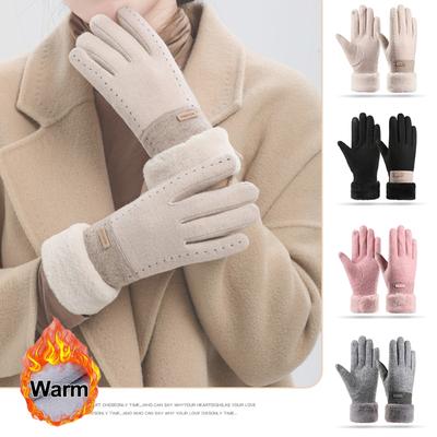 Winter Damen Handschuhe Handwärmer Thermisch Fleece gefüttert Guantes Vollfinger Touchscreen Wasserdicht Outdoor Sport Fahrrad Radfahren Handschuh