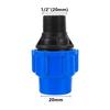 PE Wasserrohr Schnellkupplung 1/2" 3/4" 1"1.2" 1.5" Außengewinde auf ID 20/25/32/40/50mm Nicht Heißschmelzend Reduzierstück Gerade Blau