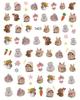 Adorable Pet Nail Decals: Rabbit, Puppy, Kitten Stickers