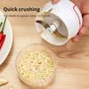 Airtight Manual Garlic Grinder, Pull String Food Chopper for Garlic Ginger, Moisture-Proof Portable Kitchen Gadget, Easy Clean