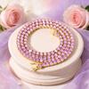 4mm Tennis Chain Purple Pink Yellow Chain Micro-set Zircon Single Row Chain Hip Hop Necklace Women Exquisite Gifts