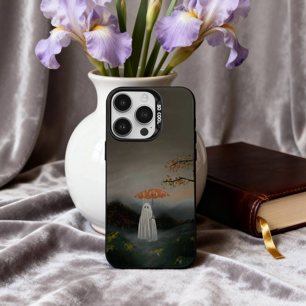 L-Little G-Ghost A-Art Phone Case For iPhone17,16,15,14,13,12,11 Plus,Pro Max Black Candy Silver Phone Case