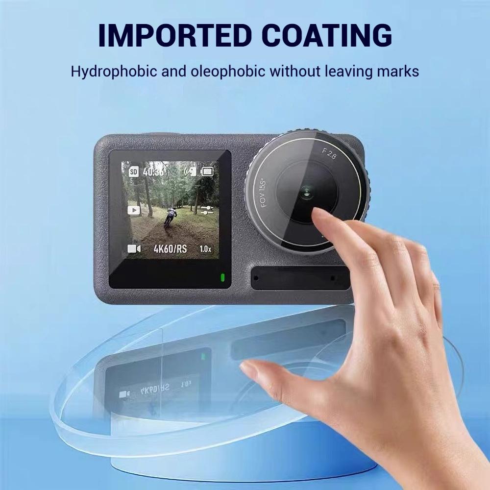 Applicable to DJI action4/3 tempered film screen protector film lens display tempered film anti-drop
