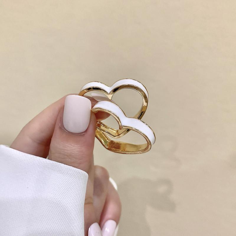

2025 New Simple Sweet White Heart Shaped Stud Earrings Delicate Accessories For Student Girls Party Fashion Zircon