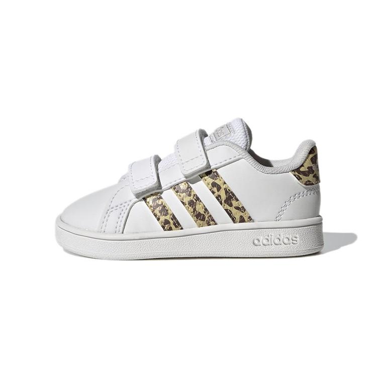 (TD) adidas neo Grand Court White Gold Baby FZ3528 EU 20