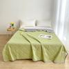 Cooling Ice Silk Summer Quilt - Lightweight, Washable, Solid Color for Single/Double Beds