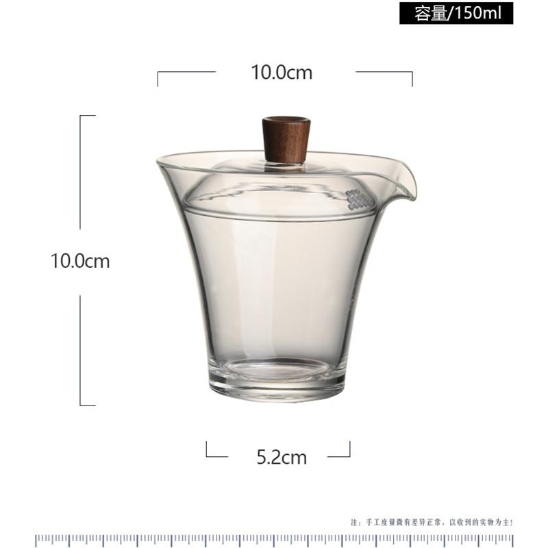 

150ML Heat-resistant Glass Tea Tureen Gaiwan With Filter Lid Puer Tea Cup Tea Bowl Chawan Tea Maker Cup Kung Fu Tea Set Accessor 150ml чистый